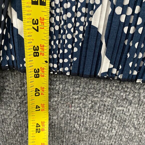 Chicos Travelers Kimono Jacket 0 Womens S Blue Pleated Open Front Long Duster - Picture 10 of 11